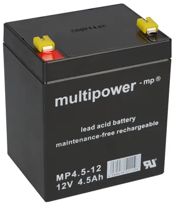 Image de Multipower Batterie au plomb MP4,5-12 Pb 12V / 4,5Ah Faston 4,8