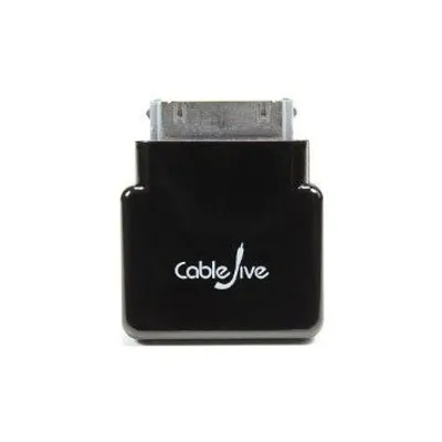 A black adapter with the CableJive logo on a white background.