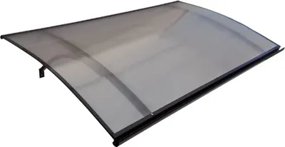 Produktbild von Vordach aus aluminium STARKEDACH L-160, braun, 160x100x25cm; mit 6mm polycarbonat beschichtung