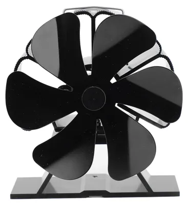 Image de Ventilateur pour poêle à bois, 6 pales, fonctionnant à la chaleur, fonctionnement silencieux, cheminée en alliage d'aluminium résistante aux hautes températures