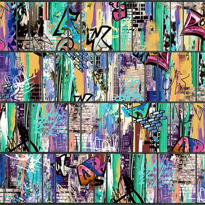 Produktbild von Bedruckter Sichtschutz STREETART für Zäune Doppelstabmatten Zaundruck 2,5m x 2,0m