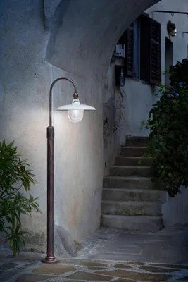 Immagine prodotto di CLASSIC CAMPOBASSO A344-04, Lampada da Terra Lampione in Vetroceramica, Ferroluce
