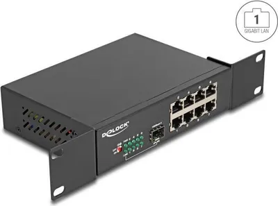 Produktbild von Delock 10" Gigabit Ethernet Switch 8 Port + 1 SFP
