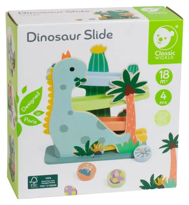 Produktbild von Classic World Holzkugelbahn Dinosaurier, 4-tlg.