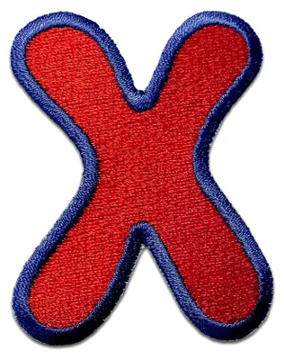 Produktbild von Buchstabe X - 6.2x4.7cm: Alphabet Buchstaben Einzeln Auswählbar - Aufnäher, Bügelbild, Aufbügler, Applikationen, Patches, Flicken, Zum Aufbügeln