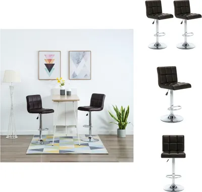 Produktbild von vidaXL Barhocker 2 Stk. Braun Kunstleder -  Barhocker