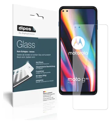 Zdjęcie produktu dla 2x Folia ochronna dla Motorola Moto G 5G Plus - Folia antywstrząsowa 9H z plastikowego szkła dipos Glass