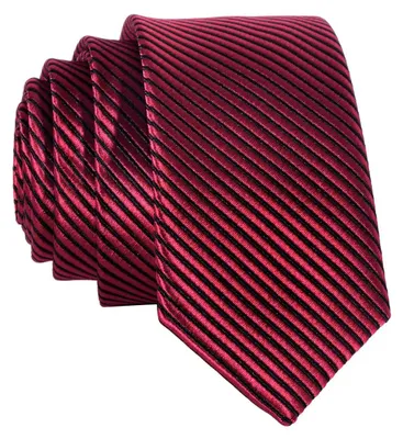 Produktbild von DonDon schmale rot schwarze Krawatte 5 cm gestreift