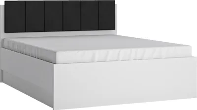 Produktbild von Doppelbett Bett, 160 cm, mit aufklappbarem Bettgestell, in weiß Hochglanz LYNDHURST-129, B/H/T ca. 166/106/205,5 cm