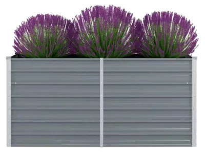 Produktbild von Hochbeet aus verzinktem Stahl, 160 x 80 x 77 cm, grau