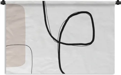 Produktbild von MuchoWow® Wandteppich Wandbehang Abstrakt - Pastell - Minimalismus 90x60 cm Tapisserie Dekoration Wandtuch - Wandskulpturen - Bildteppich