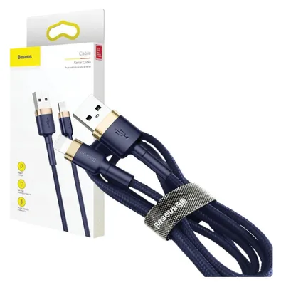 Immagine prodotto di Cavo Usb Lightning Baseus Cafule 1.5A 2M (Złoto-Granatowy) (Złoto-Granatowy)