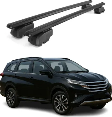 Produktbild von Dachträger Grundtäger für Daihatsu Terios 2017-2025 75kg Aluminium Schwarz 2 tlg