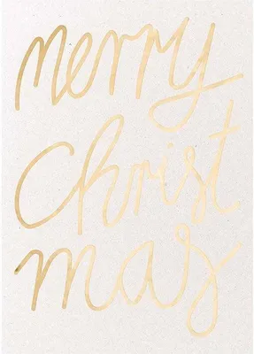 Produktbild von Postkarte, Merry Christmas, Graukarton/GoldMix
