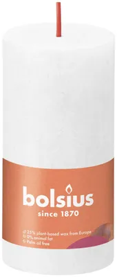 Produktbild von Bolsius Rustik Stumpenkerze Wolkiges Weiß 100/50mm