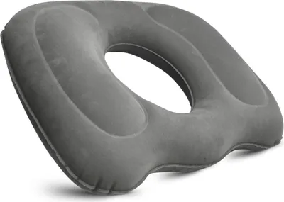 Produktbild von 45 x 39 cm aufblasbares Sitzkissen für Hämorrhoiden – rundes orthopädisches Sitzkissen mit Pumpe, orthopädisches Kissen, lindert Hämorrhoiden, Hämorrhoiden, Steißbein oder postnatale Schmerzen