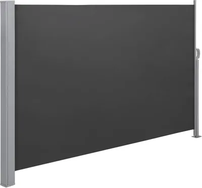 Produktbild von SONGMICS Seitenmarkise, Sichtschutz, 180 x 300 cm, ausziehbar，Markise, aus 220 g/m² Polyester,Blickdicht, Seitenrollo, für Balkon, Terrasse, Garten, anthrazit GSA180TG
