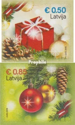 Produktbild von Briefmarken Lettland 2015 Mi 969-970 (kompl.Ausg.) postfrisch Weihnachten und Neujahr