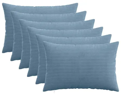 Produktbild von Kissenbezug 6 pcs HEERLEN Blau 50 x 75 cm Cord