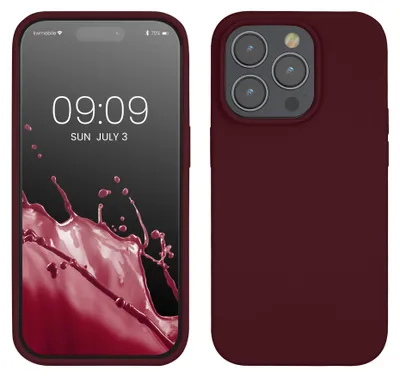 Produktbild von kwmobile Handyhülle für iPhone 14 Pro Hülle, für iPhone 14 Pro Case - Hülle Silikon - kabelloses Laden - Bordeaux Violett