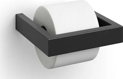 Produktbild von ZACK Edelstahl Toilettenpapierhalter Linea WC-Rollenhalter schwarz 40576