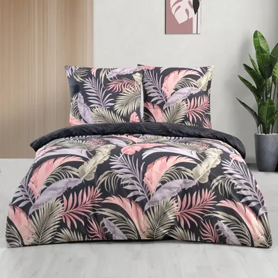 Produktbild von Bettwäsche 200x200 cm. 3 teilig set, geblümt, 100% Baumwolle/Renforcé, Hena