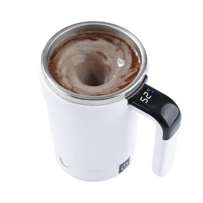 Produktbild von 380 ml Auto-Rührbecher, magnetisch, selbstmixend, automatischer Kaffee- & Teebecher, ideal für Kaffee, Tee, Milchshakes, heiße Schokolade