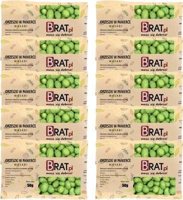 Immagine prodotto di Arachidi ricoperte di wasabi 10 x 50 g