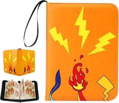 Produktbild von Sammelkarten Album, 50 Seiten 400 Karten Kapazität Sammelalbum, 4 Taschen Tragbarer Wasserdichtes PolyurethanSammelbuch mit Reißverschluss, Geschenk