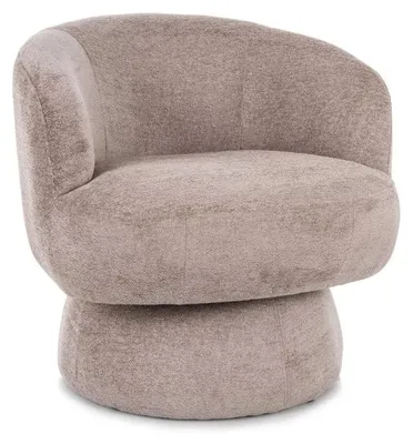 Image de Fauteuil pivotant en tissu - Gamme Cosmic - Taupe