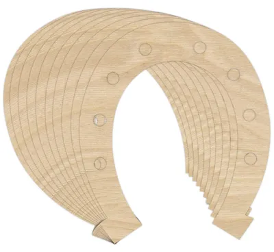 Productafbeelding van Creative Deco 10 x Houten Paardenschoen, 16.5 x 14.5 x 0.3 cm