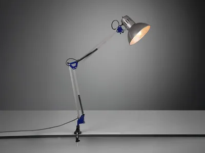 Produktbild von TRIO Klemmleuchte Tajo 5029010-47 alufarbig, für E27 max. 40 W