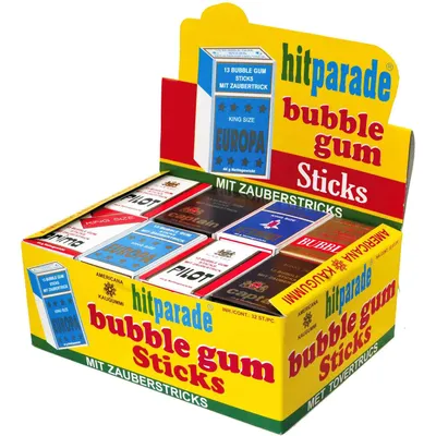 Produktbild von Hitparade Bubble Gum sticks 32x44 g