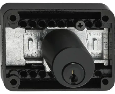 Produktbild von JUNIE 2828 Zylinder-Kastenschloss verschiedensp., Zylinder Messing schwarz