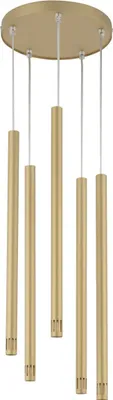 Obrázok produktu pre Okrúhla zlatá 5-trubicová moderná závesná lampa do obývačky Sopel Laser 5xG9 3W Sigma Lighting