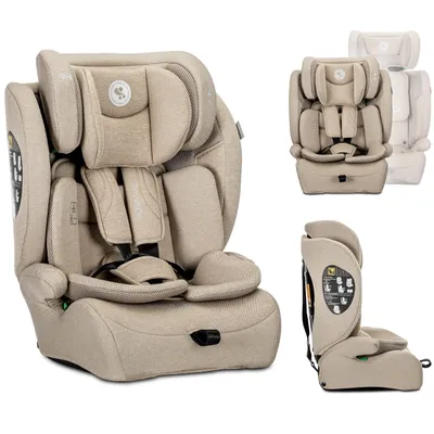 Produktbild von Kindersitz i-Size 76-150 cm mit Fahrzeuggurt verstellbarer Kopfstütze und Seitenaufprallschutz Lorelli Adventure