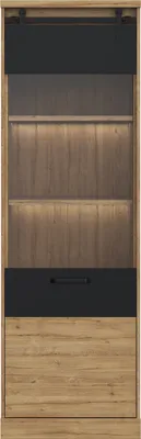 Obrázek produktu pro Elegantní vitrína Kaszimiro KZMV711RB-M328 v černé barvě