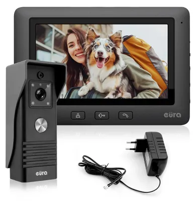 Immagine prodotto di Videocitofono con monitor nero da 7 pollici - Sistema a 4 fili - Visione notturna per uso interno