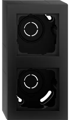 Produktbild von GIRA 106209 AP-Gehäuse 2fach+Rahmen E2 Schwarz matt