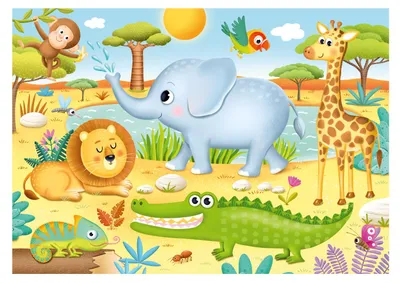 Produktbild von DINO Puzzle Africk Twist XL 15 Stü ck