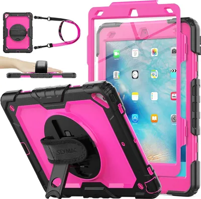 Obrázek produktu pro Pouzdro pro iPad Mini 4/5 se stojánkem a popruhem přes rameno Růžové