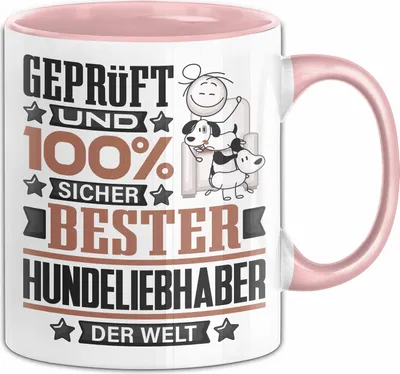 Produktbild von Hundeliebhaber Geschenk Lustiger Spruch für Hundeliebhaber Geschenkidee Bester Hundeliebhaber Der Welt (Rosa)