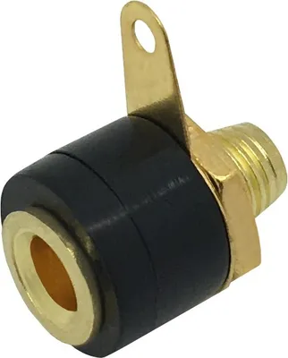 Produktbild von 100x ARLI Bananenbuchse 4 mm² schwarz mit Lötfahne vergoldet