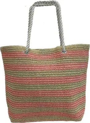 Produktbild von Strandtasche mit Streifen - ca. 38 x 14 x 38 cm