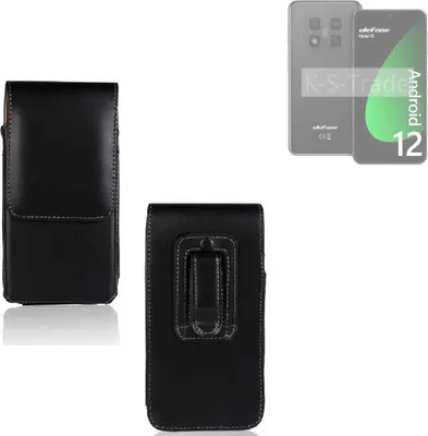 Produktbild von K-S-Trade Gürteltasche kompatibel mit Ulefone Note 15 Schutz Hülle Handy Hülle mit Magnetverschluss Holster in schwarz