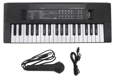 Immagine prodotto di Tastiera per pianoforte per bambini, 37 tasti, giocattolo elettronico portatile per l'apprendimento musicale precoce con microfono per bambini e bambine dai 3 anni in su.