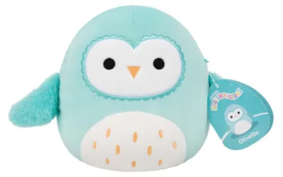 Zdjęcie produktu dla Pluszak Squishmallows – sowa Olivette, 19 cm, biały, miękka zabawka