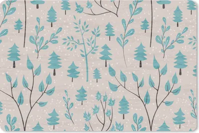 Produktbild von MuchoWow® Schreibtischunterlage Winter - Wald - Design 60x40 cm - XXL Mauspad - Großes Mauspad