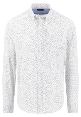 Produktbild von Hemd weiß mit Print Fynch Hatton mit Button-Down-Kragen