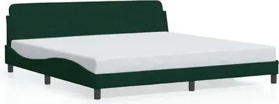 Obrázek produktu pro "Dover" rám postele tmavě zelený 200x200 cm sametový